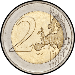 реверс 2€ 2015 "The 30th anniversary of the EU flag"