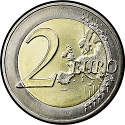 реверс 2€ 2012 "Wedding of Prince Guillaume, Hereditary Grand-Duke, with Countess Stéphanie de Lannoy"