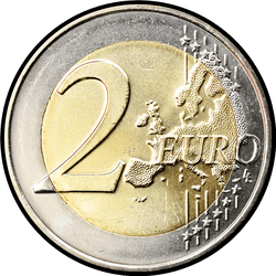 реверс 2€ 2015 "15th anniversary of the accession to the throne of H.R.H. the Grand Duke"