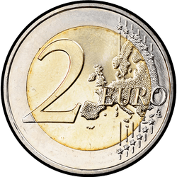 реверс 2€ 2015 "125th Anniversary of the Nassau-Weilburg Dynasty"