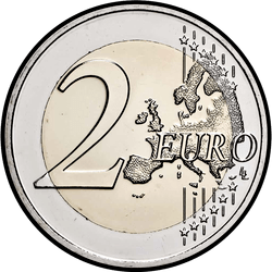 реверс 2€ 2019 "100th Anniversary of Grand Duchess Charlotte Accession to the Throne"