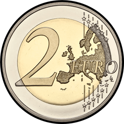 реверс 2€ 2015 "The 30th anniversary of the EU flag"