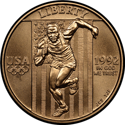 аверс 5 долараў (ЗША) 1992 "W Uncirculated (West Point)"